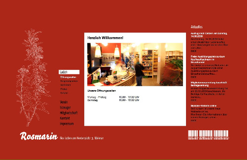 Bildschirmfoto der Bioladen-Website v. 10.6.09