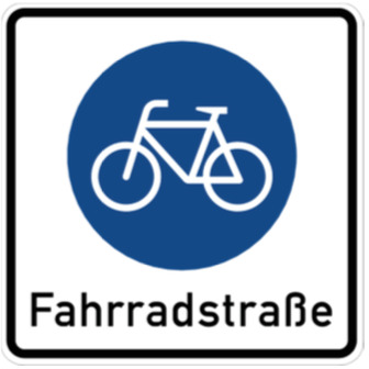 Schild Fahrradstraße, Bild: Radverkehrskonzept Weimar 2030