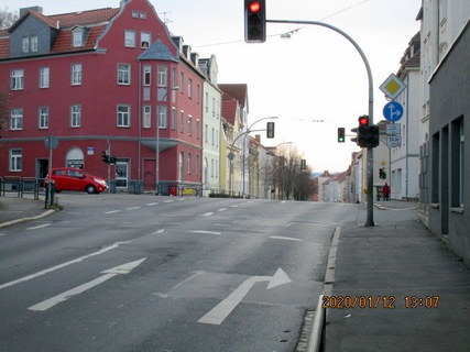 Ernst-Thälmann-Straße stadteinwärts, Bild: Andreas Grünwald